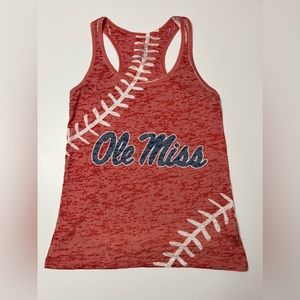 Ole Miss Baseball Burnout Tank Top Medium